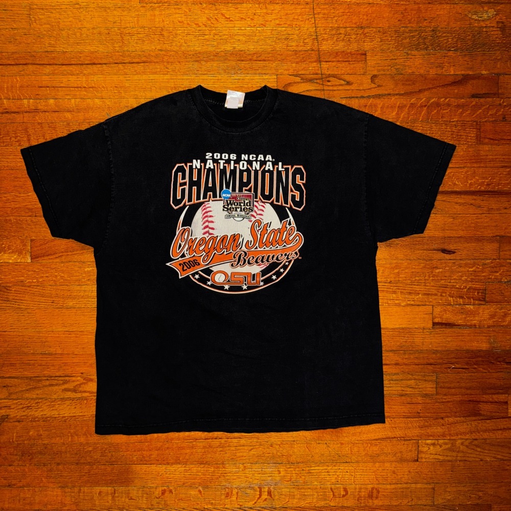 2006 NCAA National Champions‎ Oregon State Beavers Baseball T Shirt Mens XL